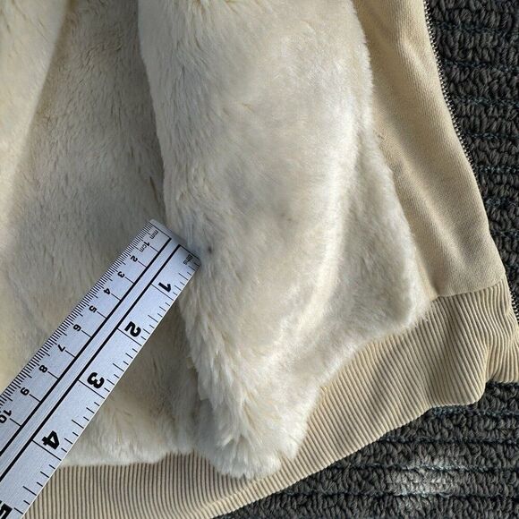 Vintage GAP Women's Hooded Vest Size Small Soft Faux Fur Lined Warm Knit Jacket - Picture 10 of 10
